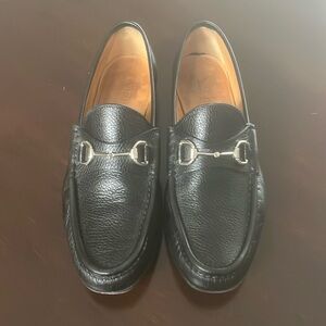 Gucci Mens Horsebit loafers Black pebble grain size 10 EUR. Professional classic